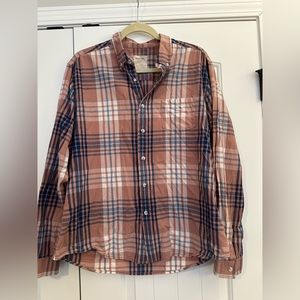 Life After Denim Men’s XL Rust/Blue Button Down Shirt